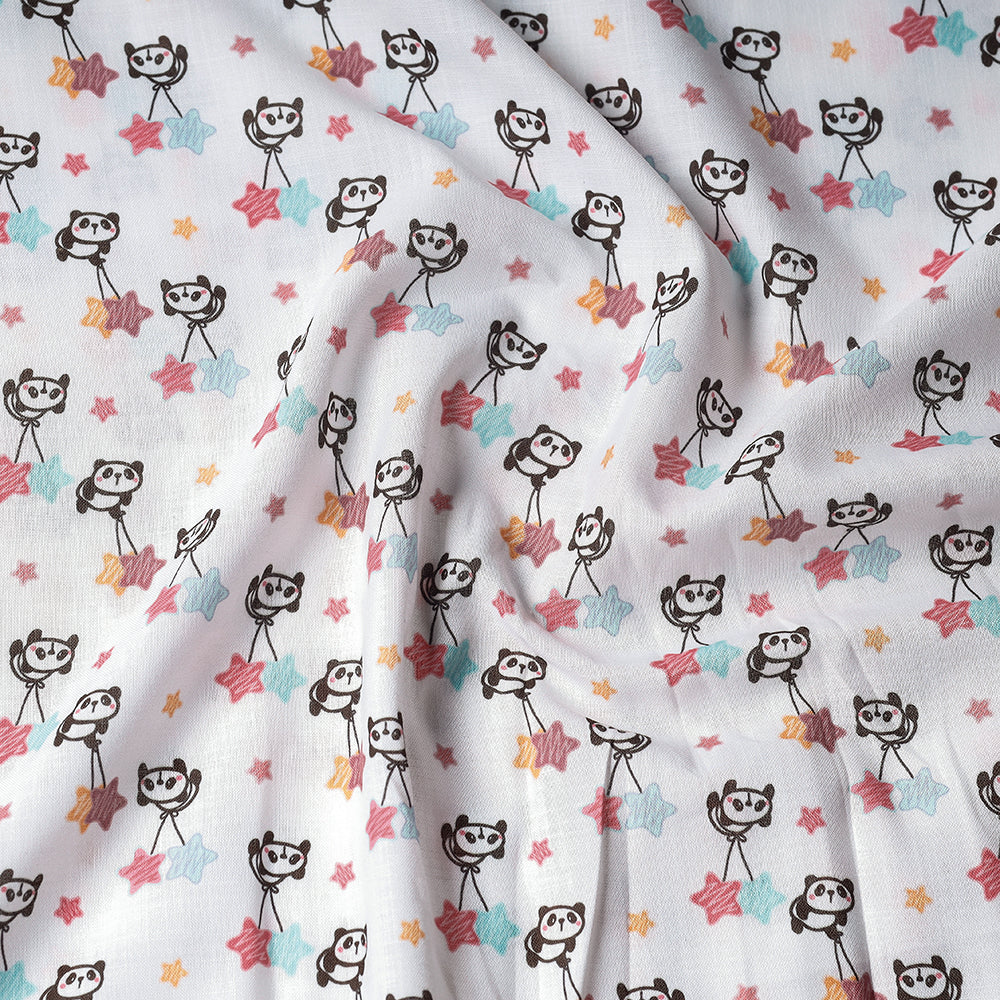 Buy White Digital Printing Linen Fabric Online at iTokri.com