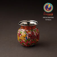 Bengal Patua Handpainted Stainless Steel Lota / Kalash / Container