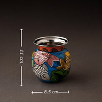 Bengal Patua Handpainted Stainless Steel Lota / Kalash / Container