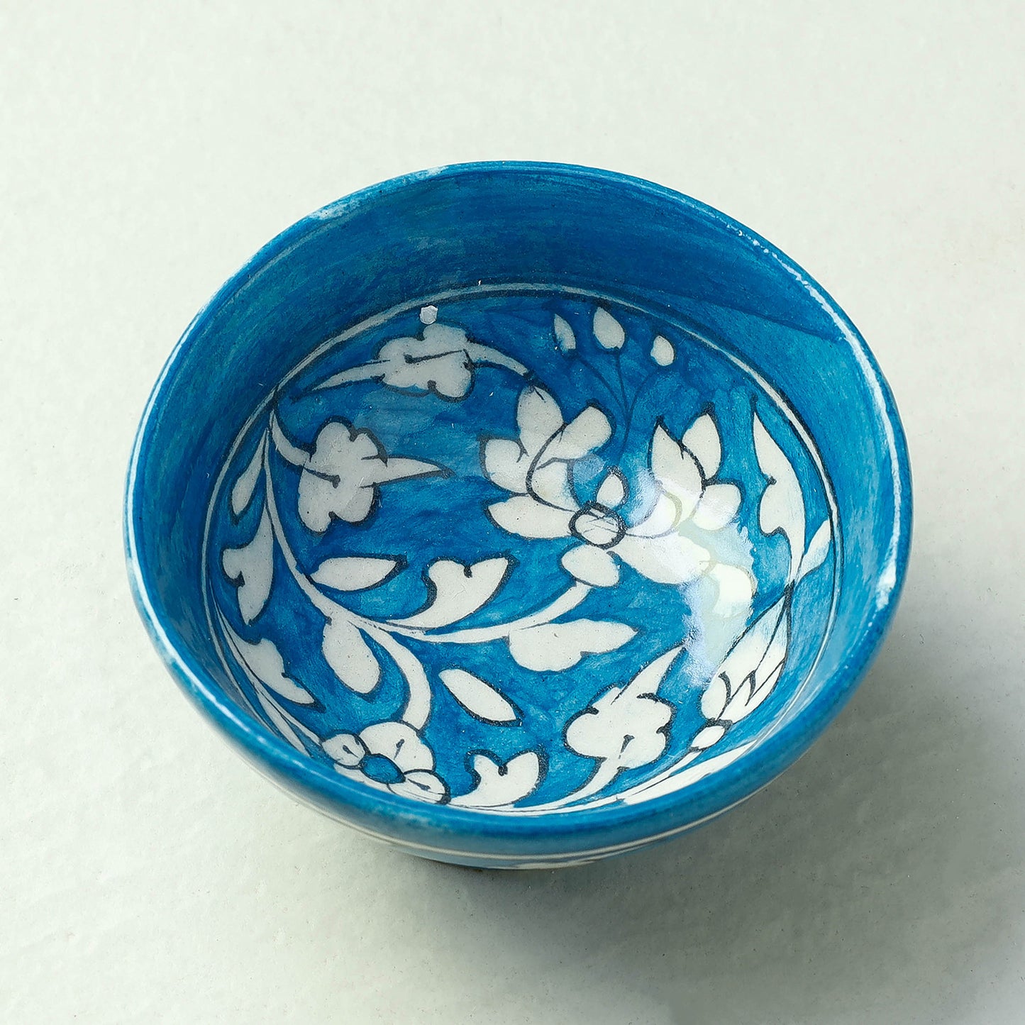 Original Blue Pottery Ceramic Bowl (4 x 4 in)