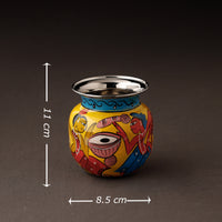 Bengal Patua Handpainted Stainless Steel Lota / Kalash / Container