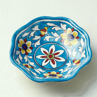 Original Blue Pottery Ceramic Bowl (6 x 6 in)