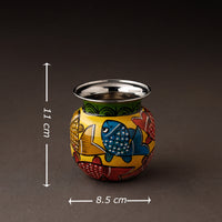 Bengal Patua Handpainted Stainless Steel Lota / Kalash / Container