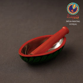 Bengal Patua Handpainted Mortar and Pestle Set