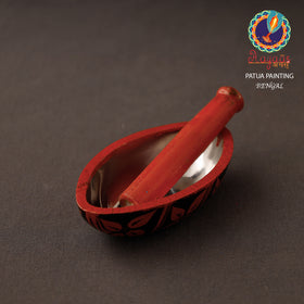 Bengal Patua Handpainted Mortar and Pestle Set