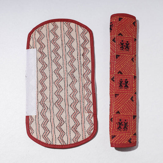 Bengal Kantha Work Handmade Fridge Handle Cover (Set of 2)