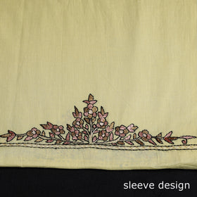  Kashidakari Hand Embroidery Pure Cotton Kurta Material 