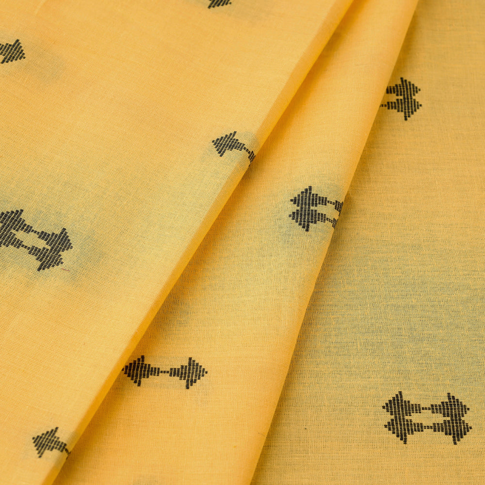 Yellow - Jacquard Prewashed Cotton Fabric