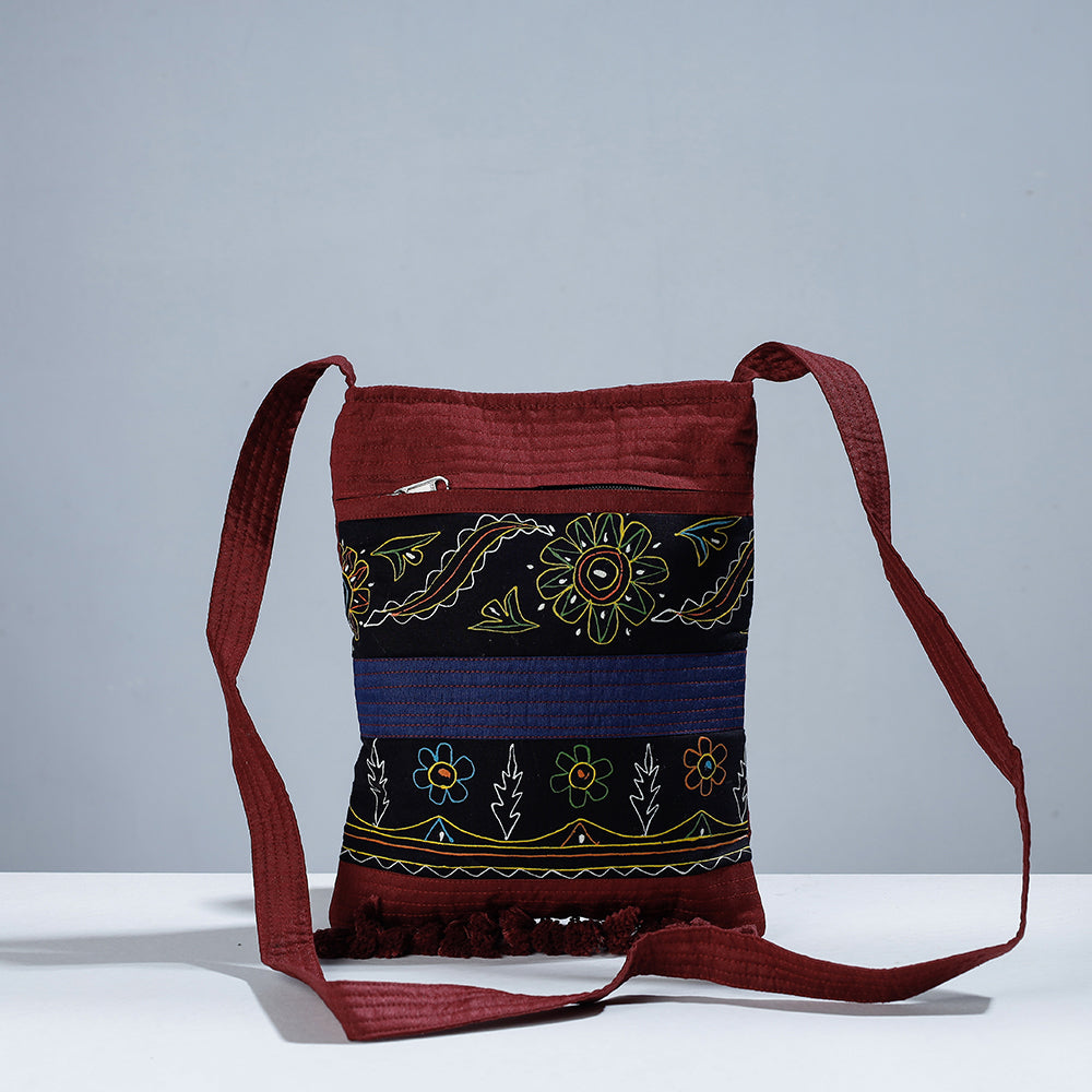 hand painted sling bag