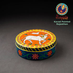  Kavad Handpainted Stainless Steel Multicolor Masala Box