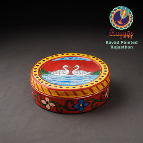  Kavad Handpainted Stainless Steel Multicolor Masala Box