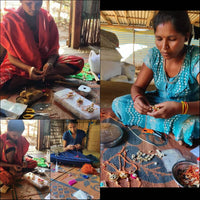 Flower - Handmade Bamboo Craft Beadwork Lumba Rakhi by Baansuli 17