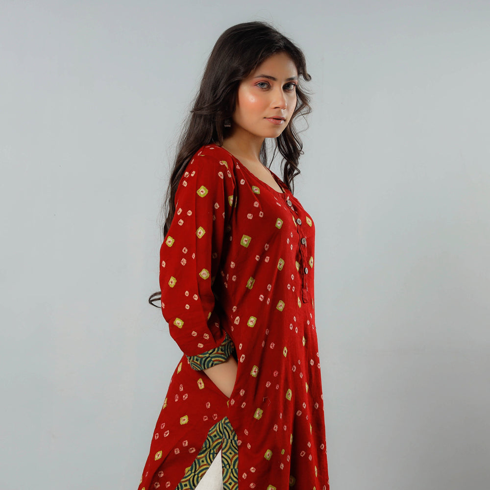 bandhani kurta