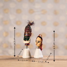  Rajasthani Bobble Head Handmade Puppet / Kathputli 