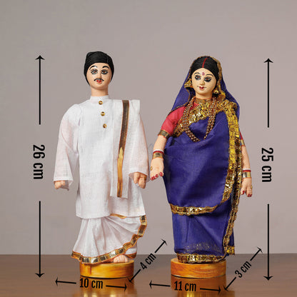 Traditional Handmade Bengali Couple Dolls