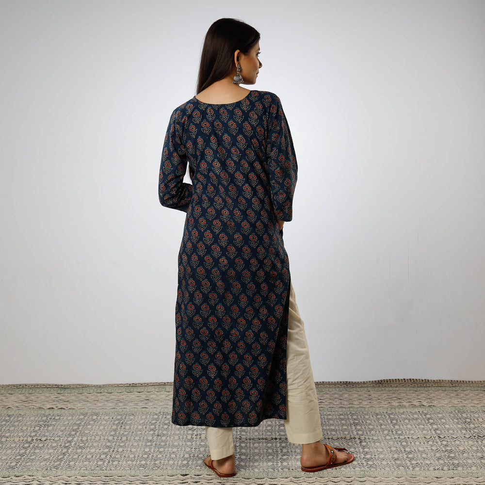  Ajrakh Block Printed  Kurta
