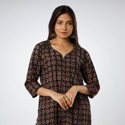  Ajrakh Block Printed Kurta