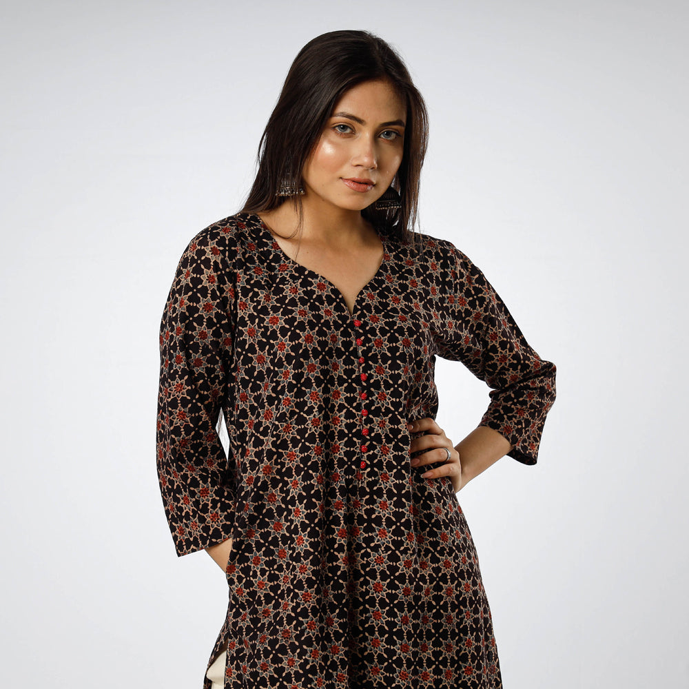  Ajrakh Block Printed Kurta