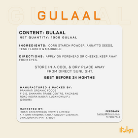  Orange Organic Herbal Gulal Holi Colour (100gm)