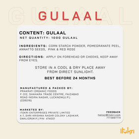 लाल फ्लैमिंगो Red Organic and Herbal Holi Gulal (100 gm)