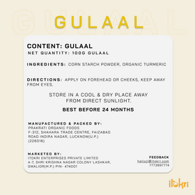  Yellow Organic Herbal Gulal Holi Colour (100gm)