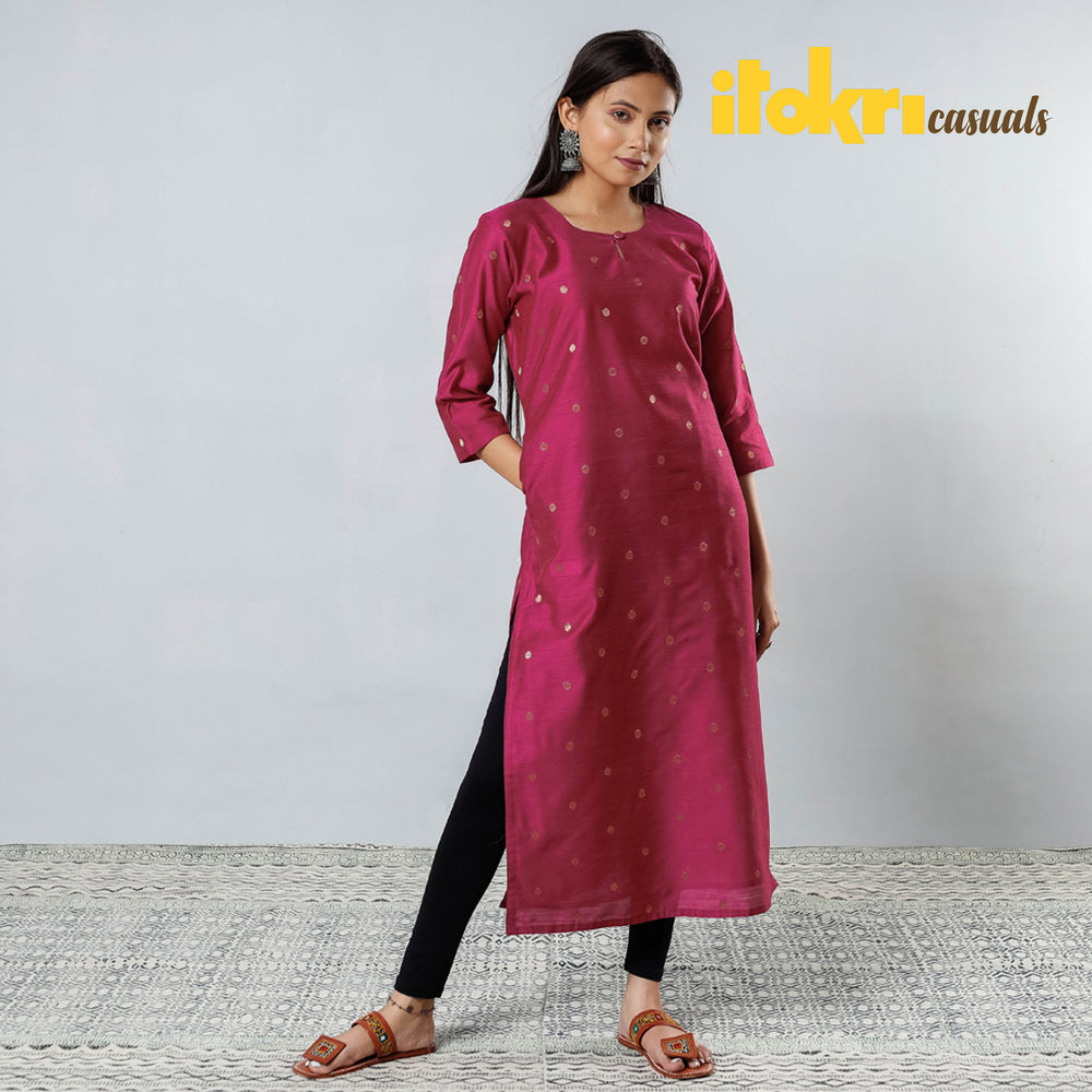 silk straight kurta