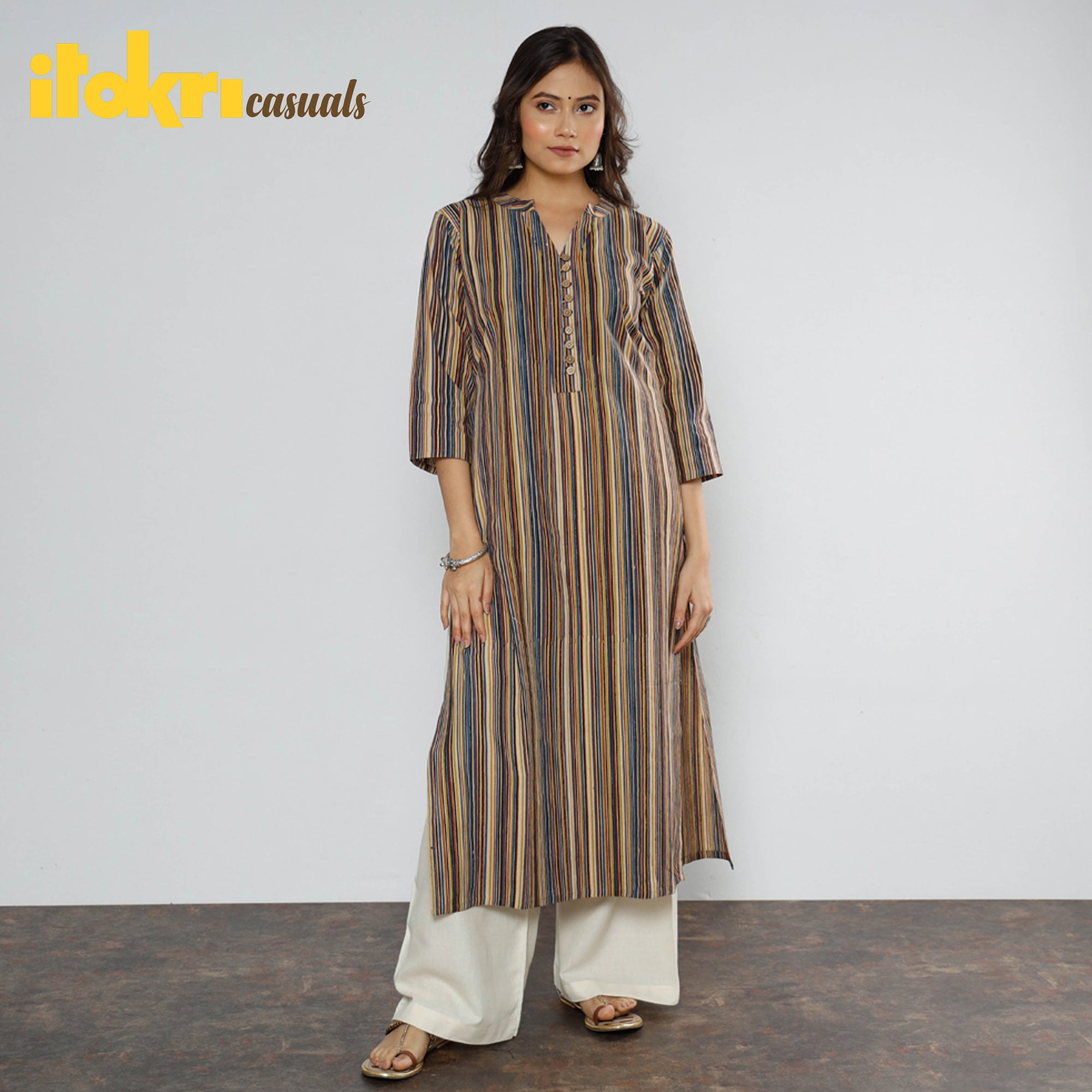  Block Print Cotton Kalamkari Kurta For Women