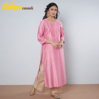 plain silk kurta