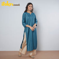 plain silk kurta