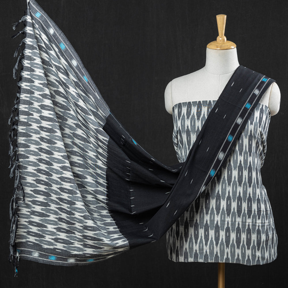 Buy 3pc Pochampally Ikat Cotton Suit Material Set Online l iTokri.com -  iTokri आई.टोकरी
