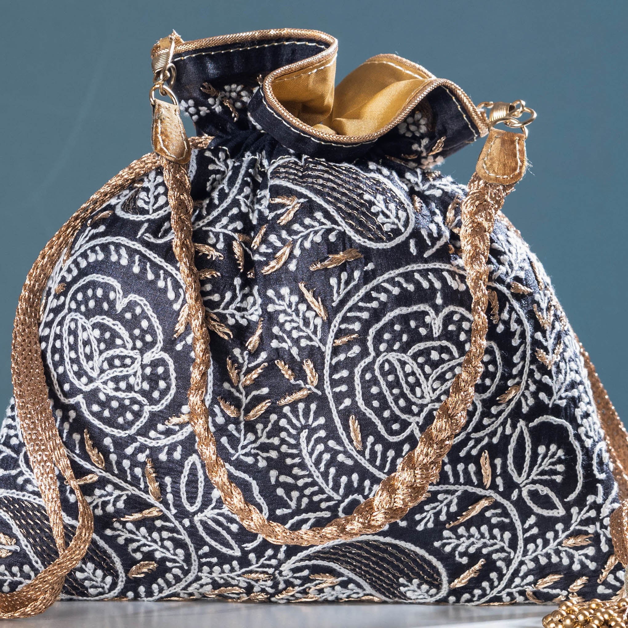 Buy Handcrafted Handmade Embroidered Ethnic bridal Potli Bags Online  Nakh  Clothing