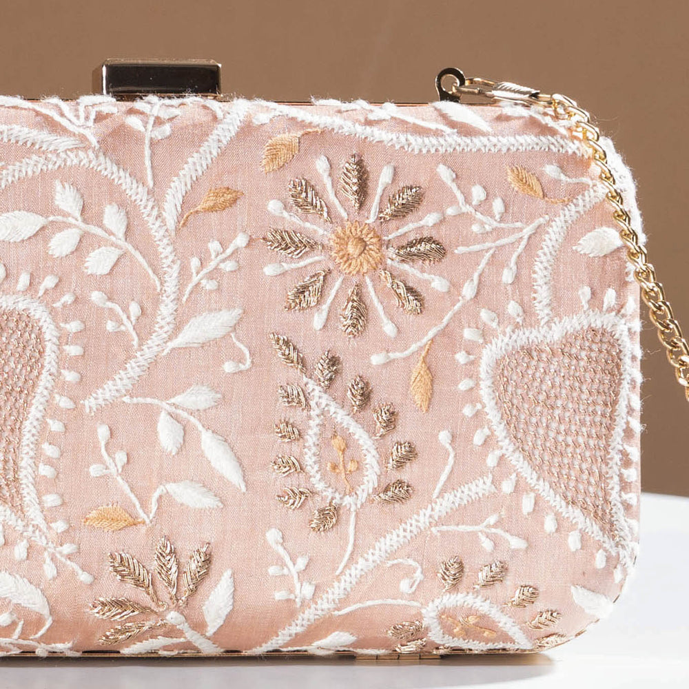 embroidery sling clutch