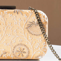 embroidery sling clutch