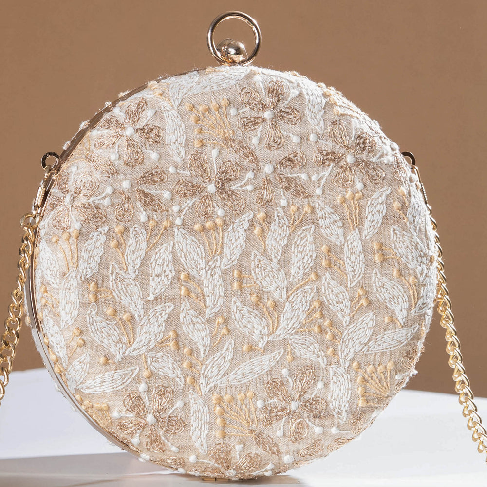 embroidery sling clutch