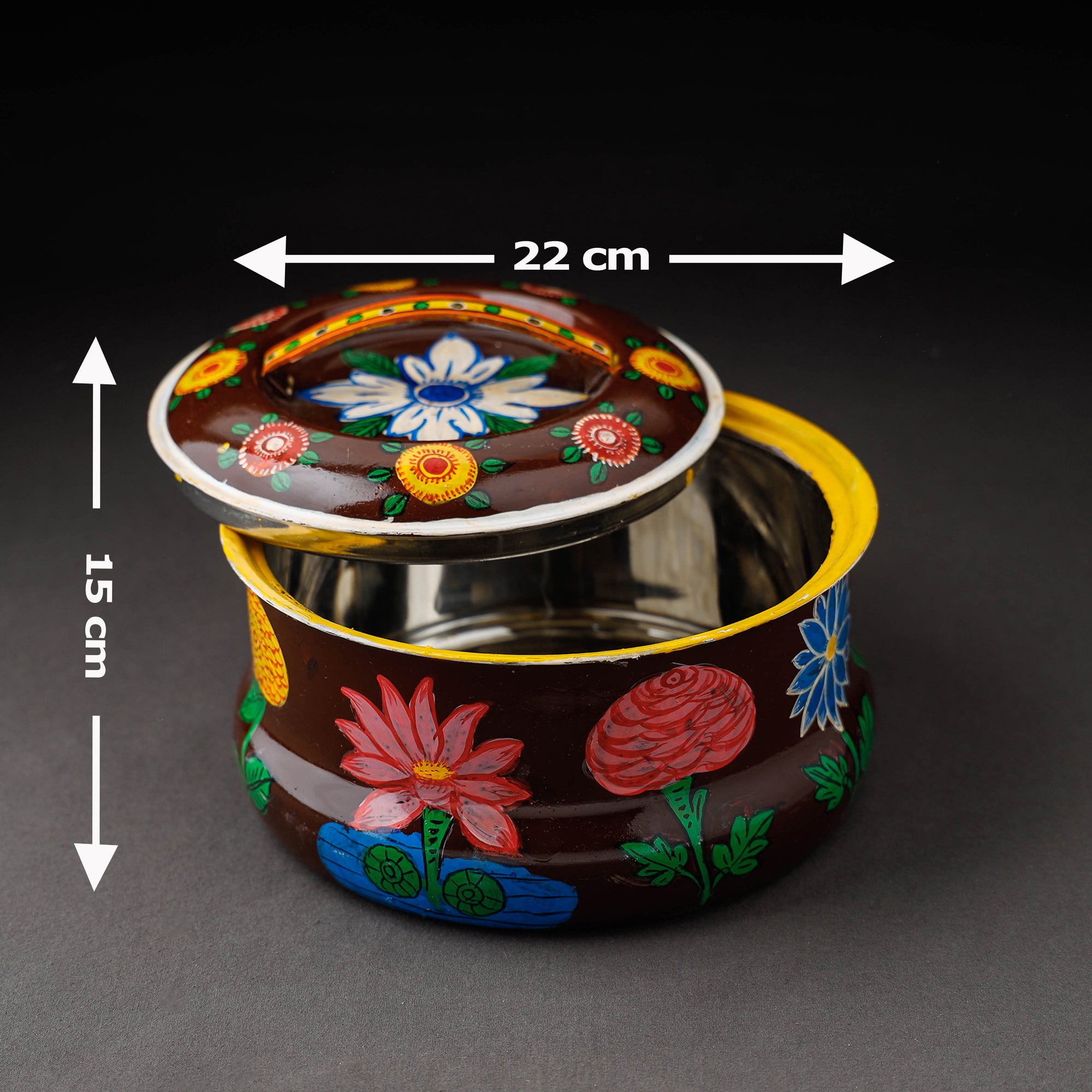  Kavad Handpainted Stainless Steel Casserole 