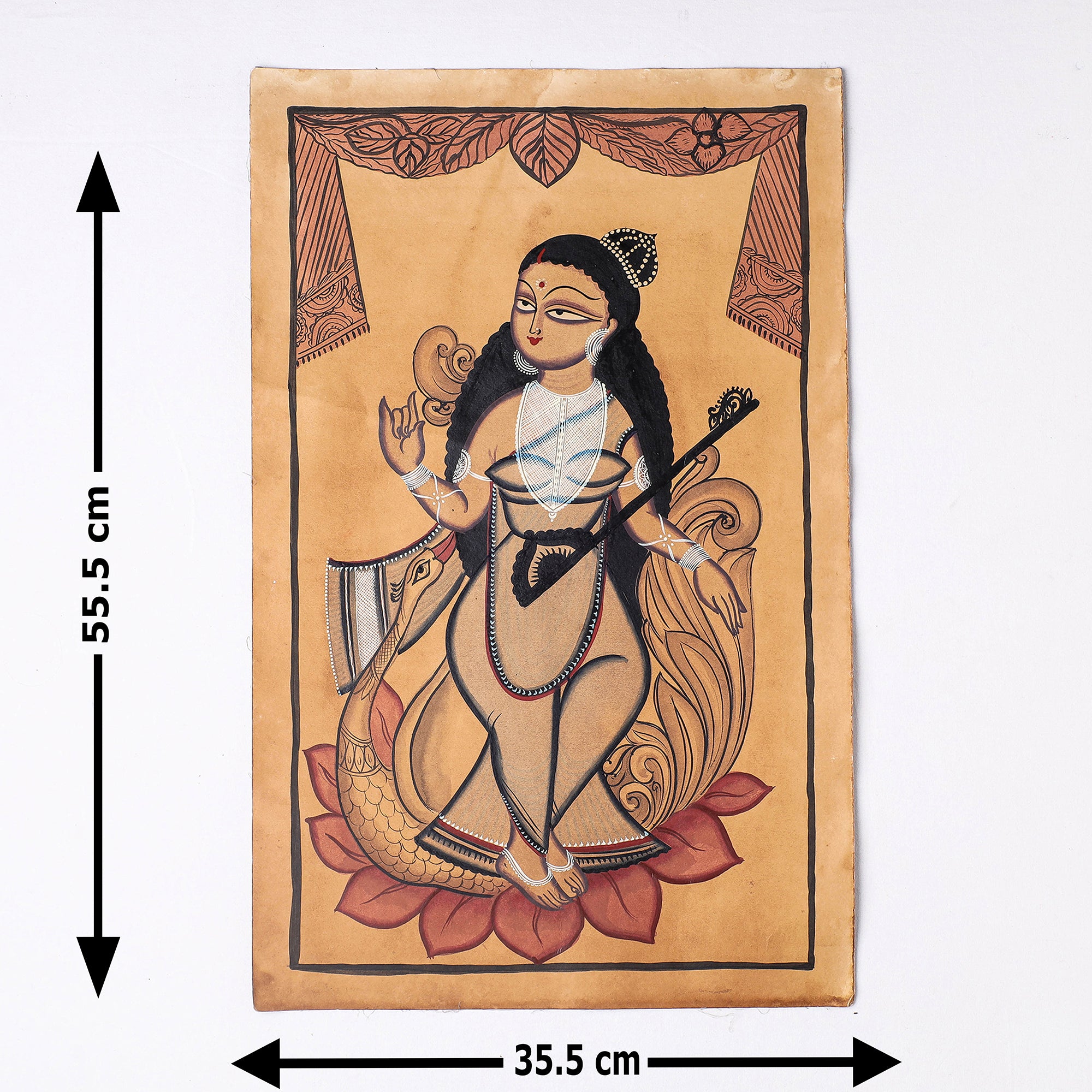  Handpainted Kalighat Painting by Laltu Chitrakar 