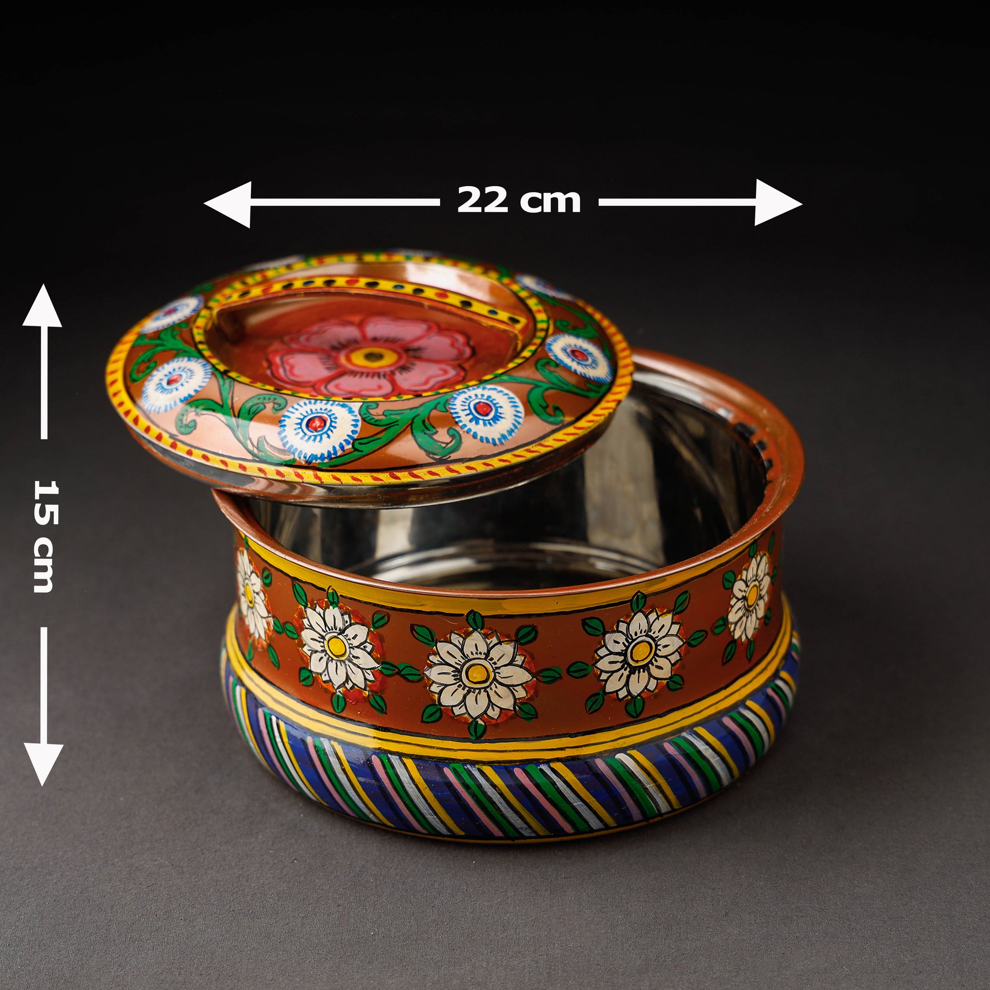  Kavad Handpainted Stainless Steel Casserole 