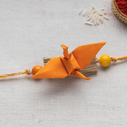 Bird - Handmade Origami Paper Art Rakhi (Assorted Colours)