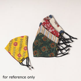  Sanganeri Block Printing Cotton 3 Layer Snug Fit Face Cover 