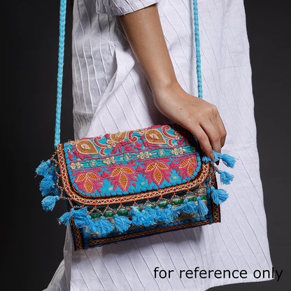 Green - Khambadiya Patchwork Cotton Sling Bag