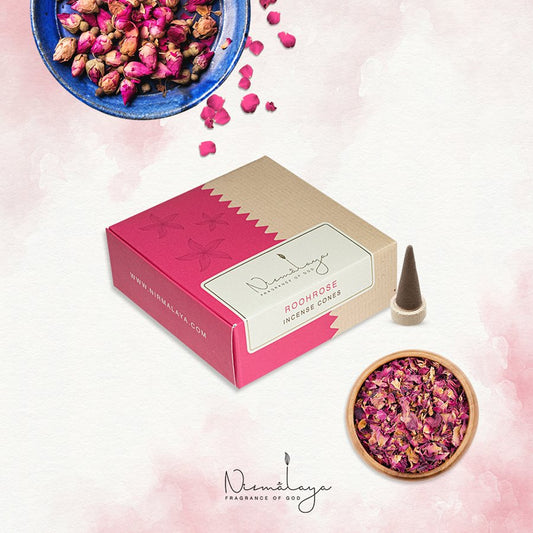 Natural Rooh Rose Incense Cones