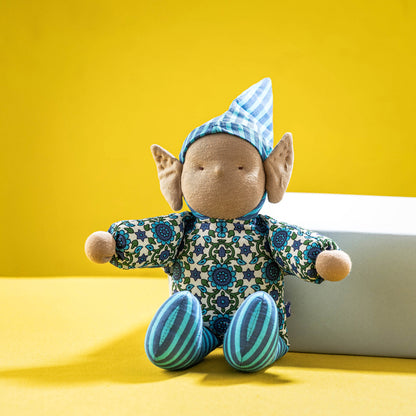 Handmade Blue Mango Stuffed Toy - Basil Gnome Doll