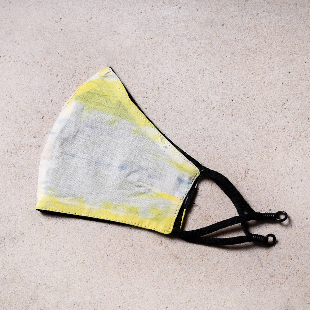  Shibori Tie-Dye Cotton 3 Layer Snug Fit Face Cover 